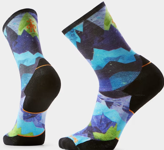 Smartwool Trail Run Summit Sector Print Crew Socks